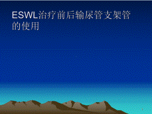 ESWL治疗前后输尿管支架管使用课件.ppt