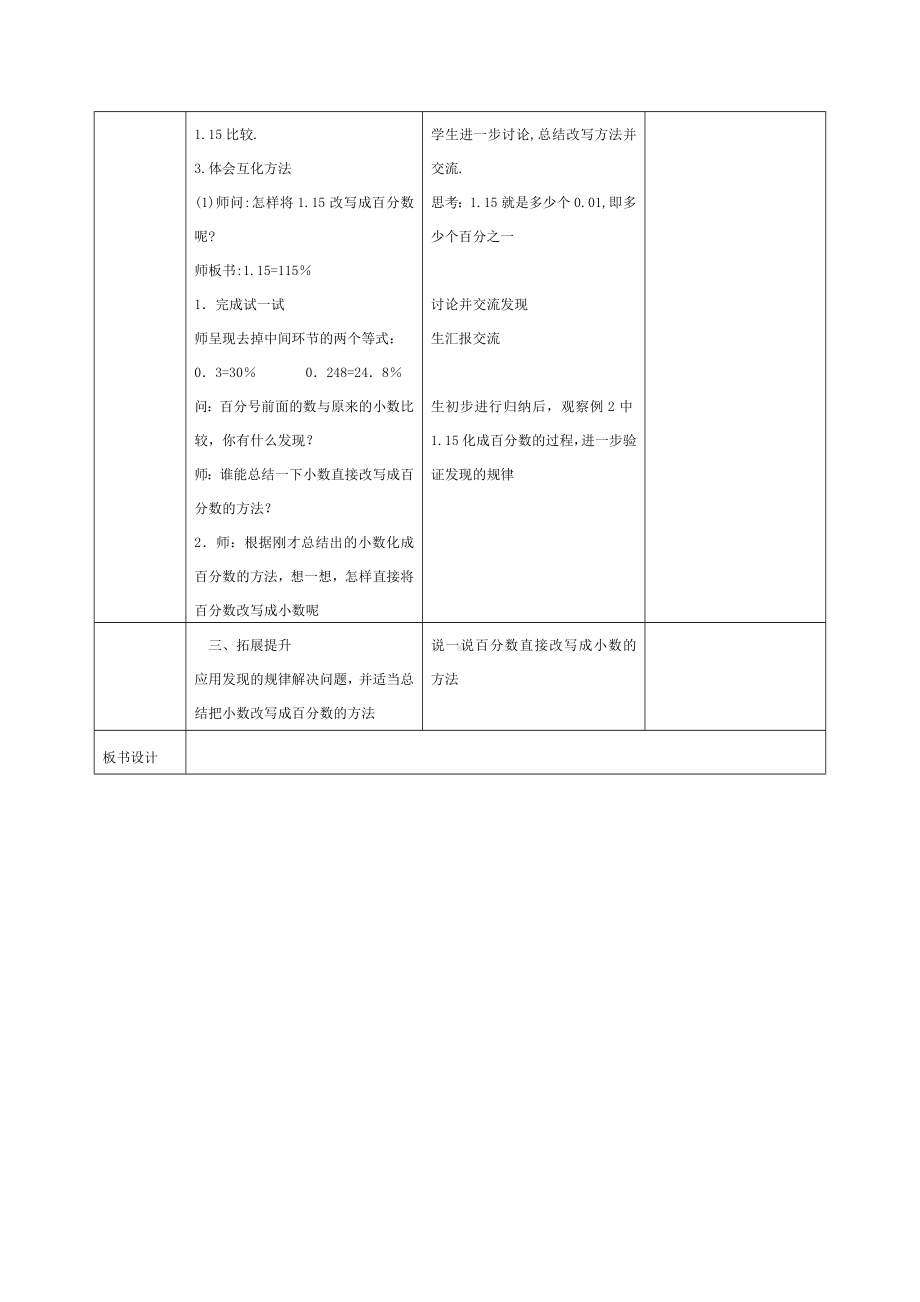 宜兴市苏教版六年级上册数学第六单元《百分数与小数的互化》教案（定稿）.docx_第2页