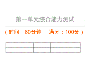 部编版四年级下册语文单元复习试卷-第一单元课件.ppt