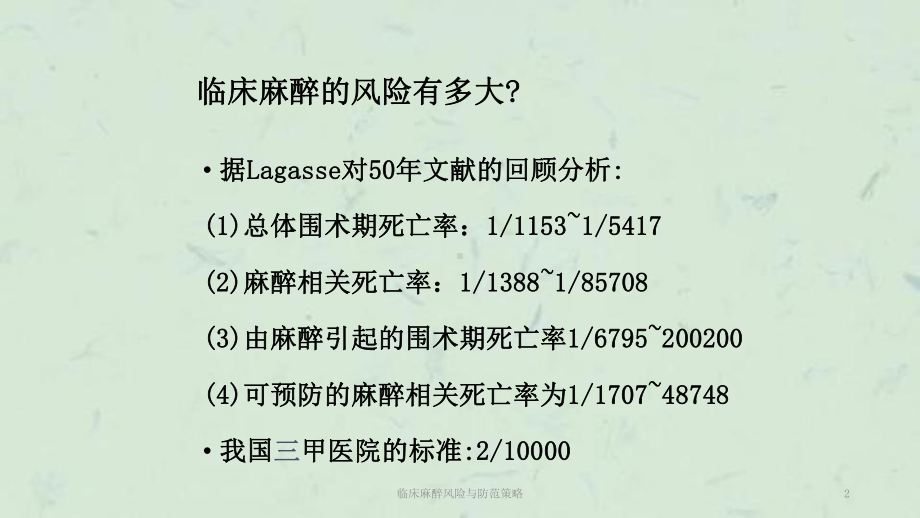 临床麻醉风险与防范策略课件.ppt_第2页