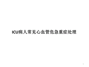 ICU病人常见心血管危急重症处理课件.ppt