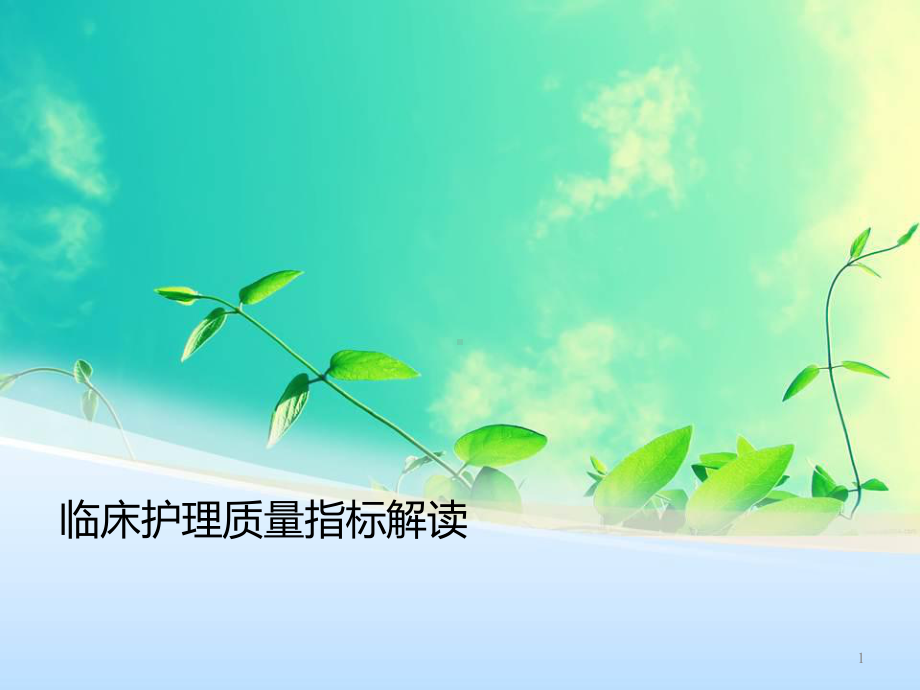 临床护理质量指标解读课件.ppt_第1页