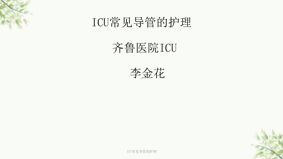 ICU常见导管的护理课件.ppt_第1页