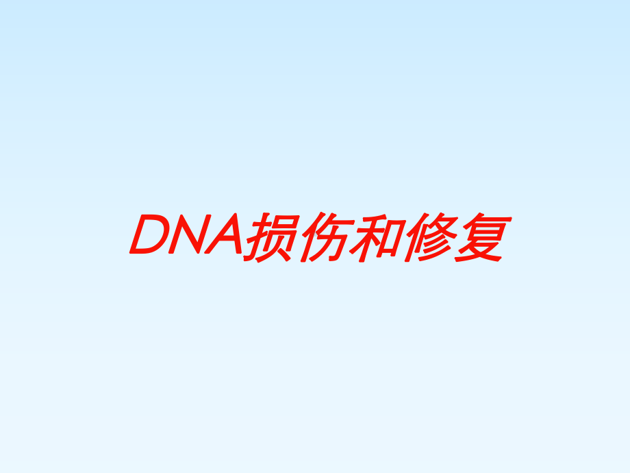 DNA损伤和修复培训课件.ppt_第1页