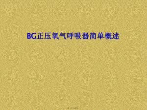 BG正压氧气呼吸器简单概述课件.ppt