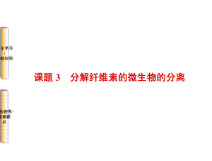 高三生物一轮复习专题2微生物的培养与应用课题3分解纤维素的微生物的分离课件新人教版选修1.ppt