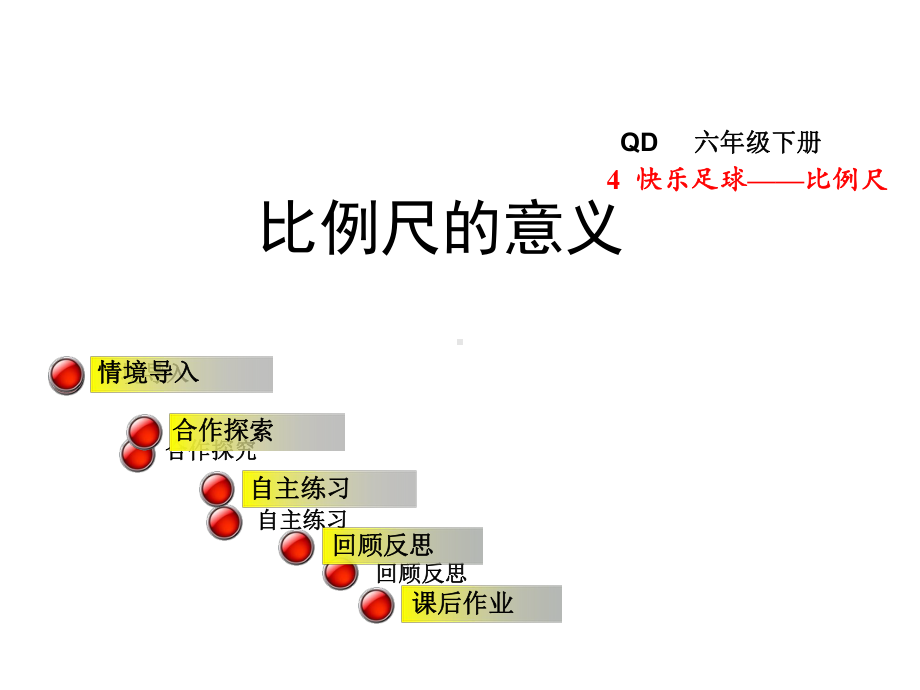 青岛版小学数学六年级下册第四单元快乐足球-比例尺信息窗1课件比例尺的意义.ppt_第1页