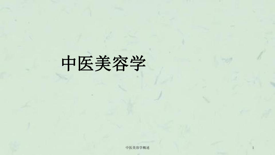 中医美容学概述课件.ppt_第1页