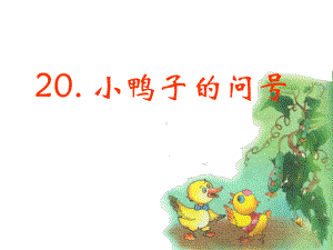 西师大版一年级语文下册20小鸭子的问号公开课课件.ppt