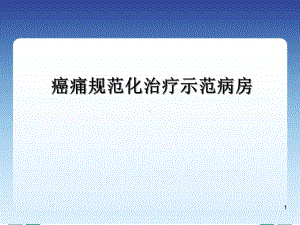 3月-癌痛规范化示范病房实践与要求医学课件.ppt