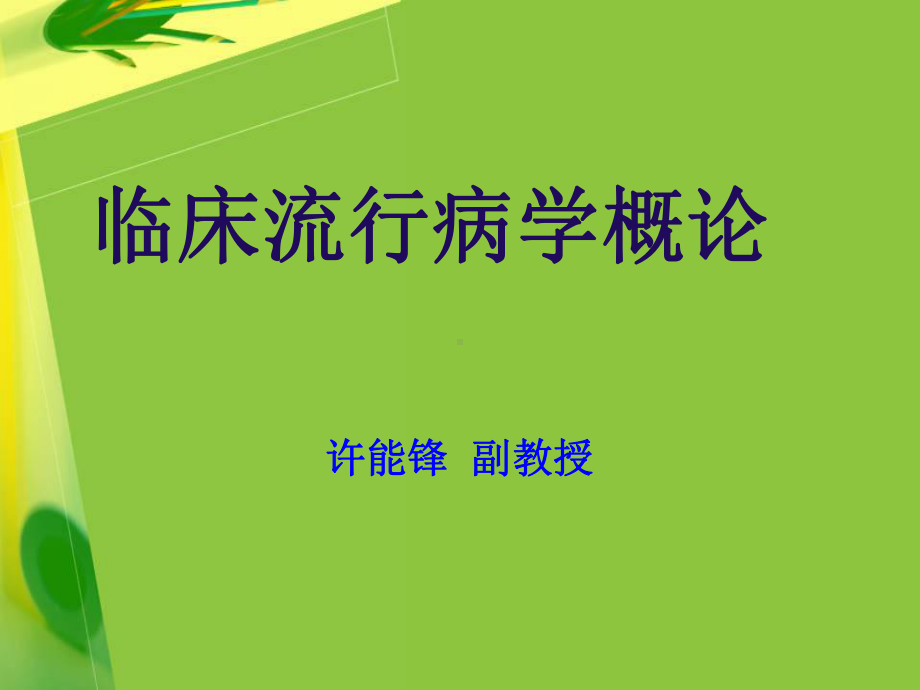 临床流行病学浅论课件.pptx_第1页