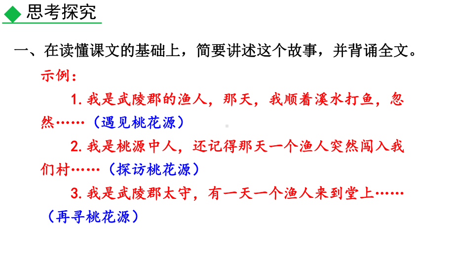 部编人教版八年级语文下册《9-桃花源记》积累探究(思考探究+命题点+真题演练)课件.pptx_第2页