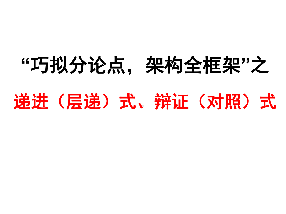 高中作文-拟写分论点的角度、(递进式、辩证式分论点)课件(25张PPT).ppt_第1页