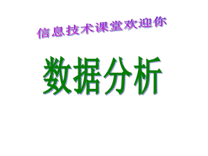 青岛版初中信息技术七年级下册《数据分析》课件.ppt