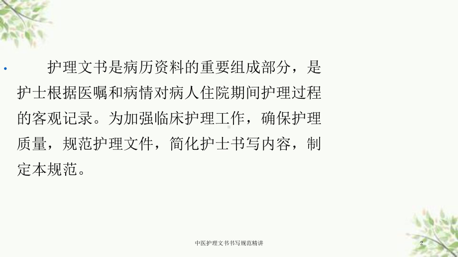 中医护理文书书写规范精讲课件.ppt_第2页