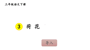 部编版三年级语文下册课件(完美版)3-荷花.ppt