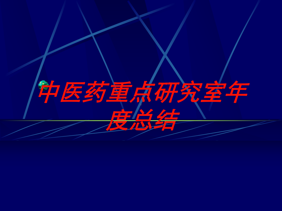 中医药重点研究室年度总结培训课件.ppt_第1页