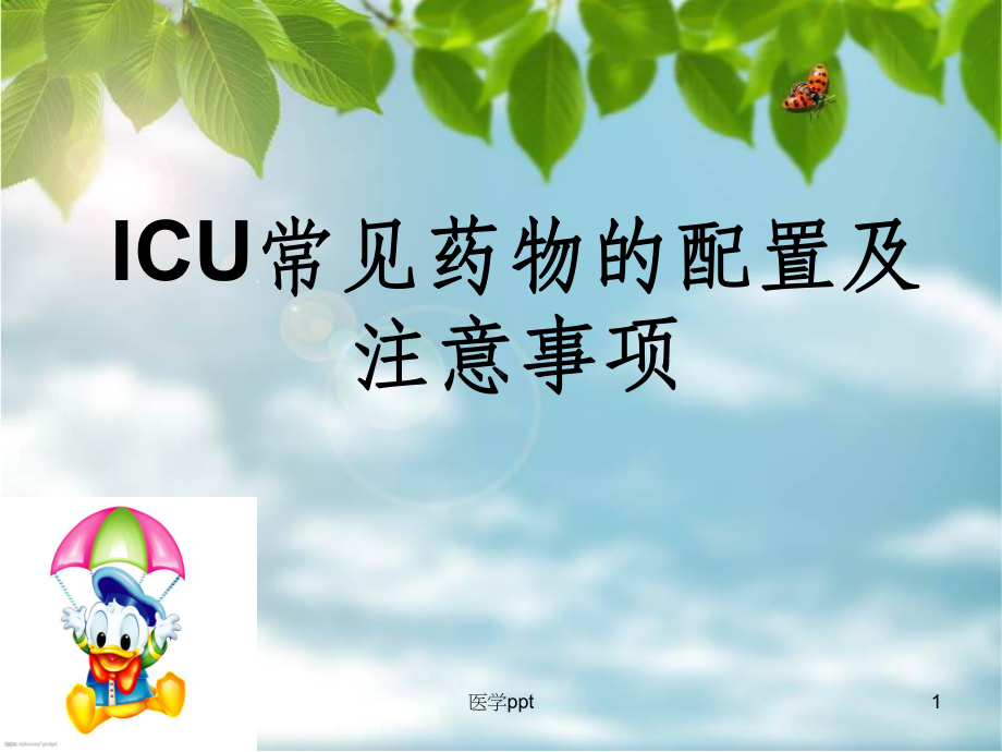 ICU常见药物的配置与注意事项课件.ppt_第1页