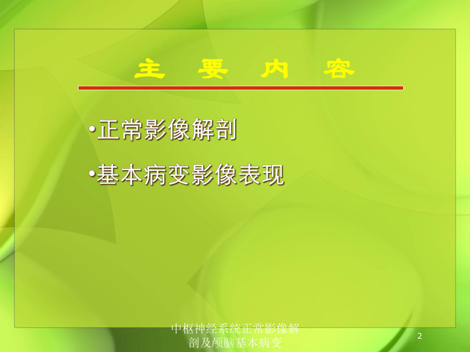 中枢神经系统正常影像解剖及颅脑基本病变培训课件.ppt_第2页