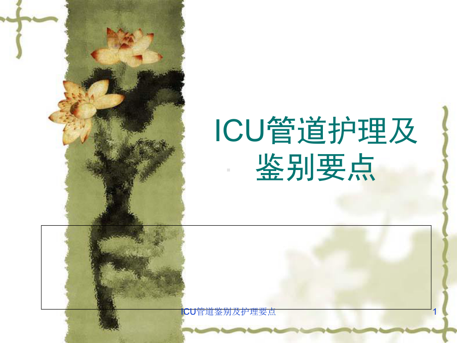 ICU管道鉴别及护理要点课件.ppt_第1页