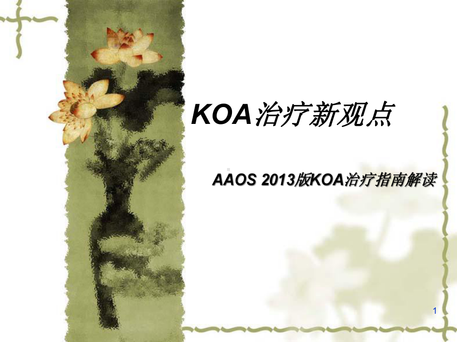 KOA治疗新观点课件.pptx_第1页