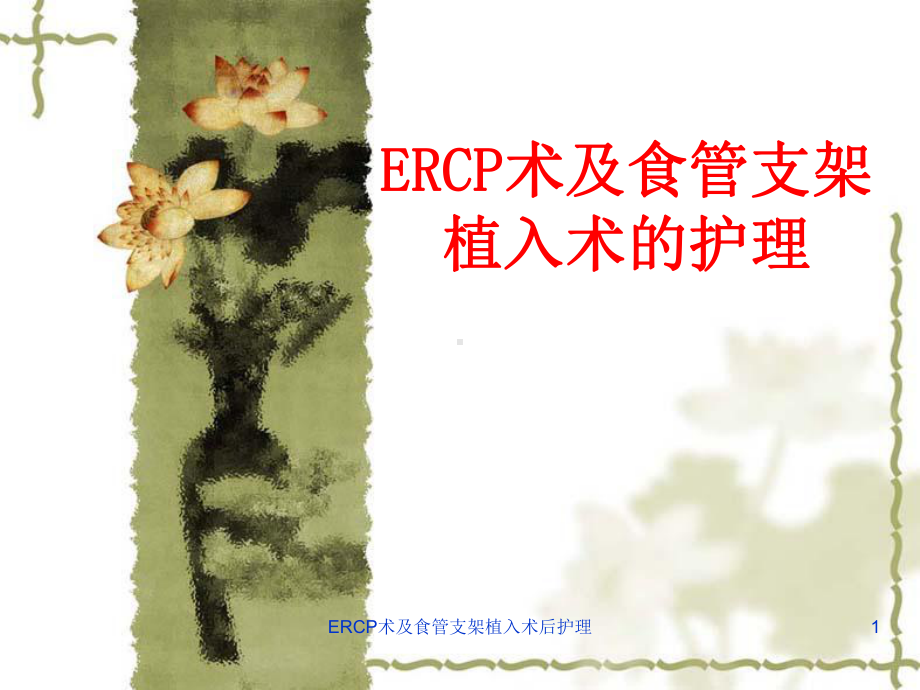 ERCP术及食管支架植入术后护理课件.ppt_第1页