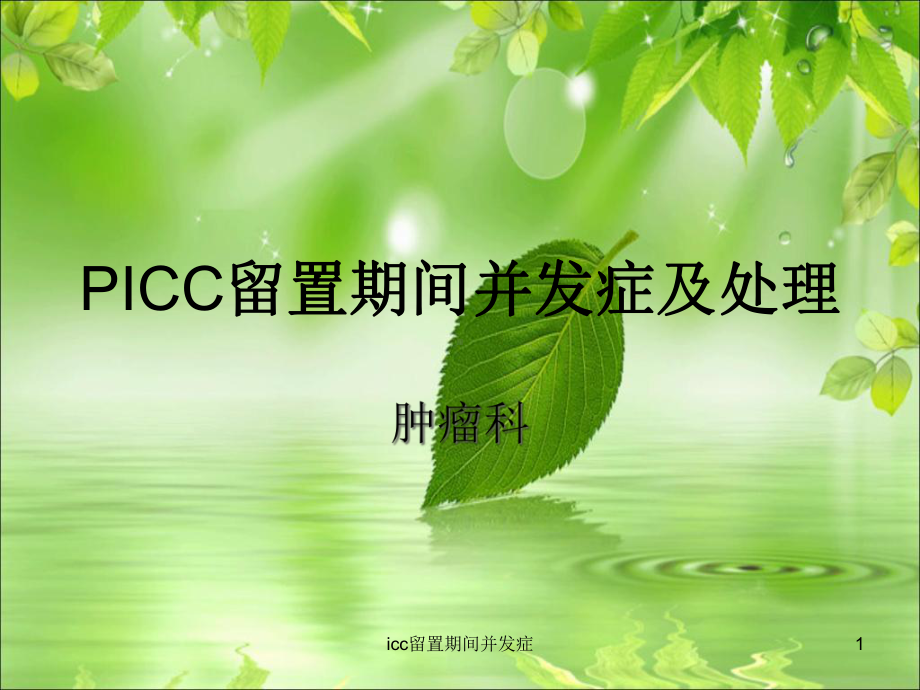 icc留置期间并发症课件.ppt_第1页