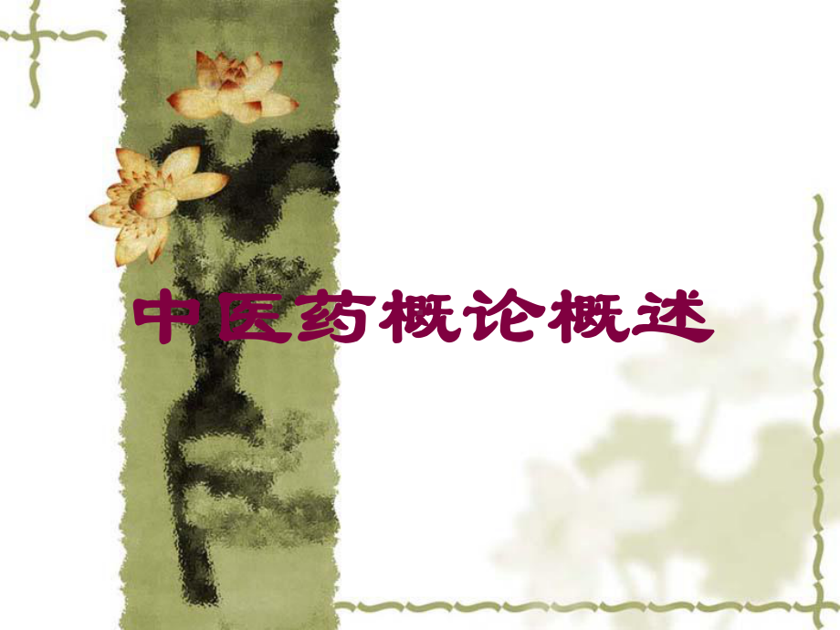 中医药概论概述培训课件.ppt_第1页