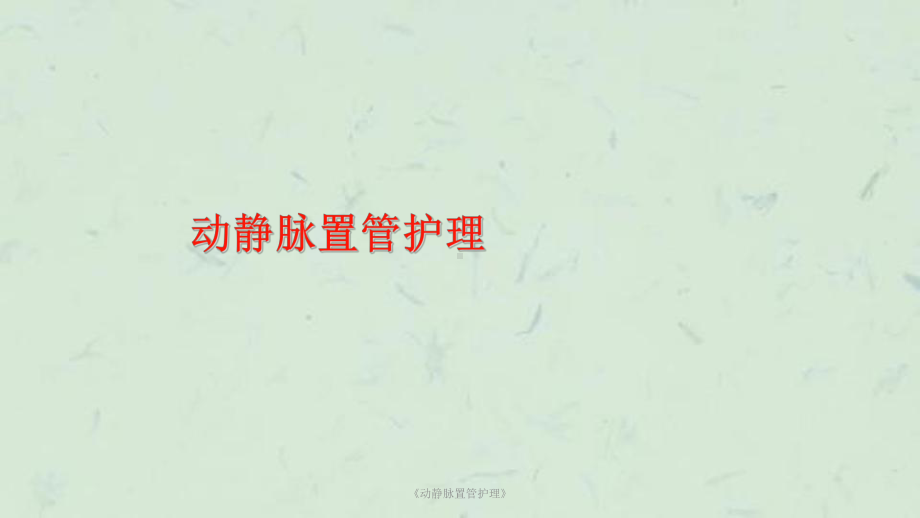 《动静脉置管护理》课件.ppt_第1页