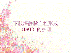 下肢深静脉血栓形成(DVT)的护理培训课件.ppt