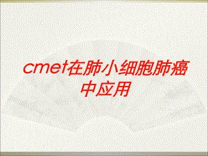 cmet在肺小细胞肺癌中应用培训课件.ppt