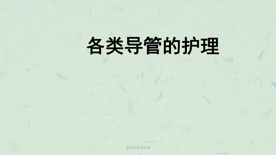 各类导管的护理课件.ppt_第1页