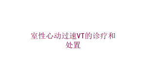 室性心动过速VT的诊疗和处置培训课件.ppt