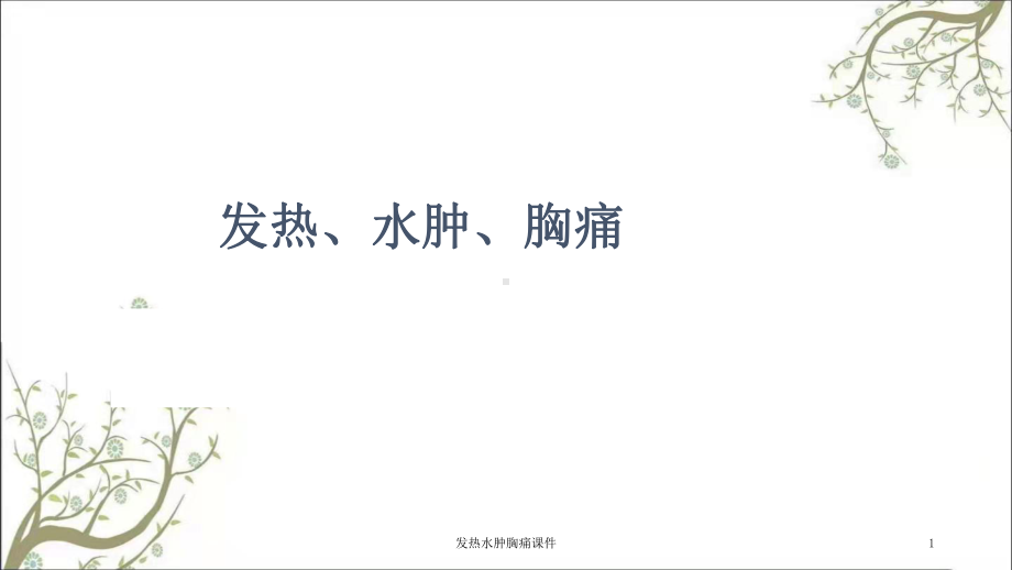 发热水肿胸痛课件.ppt_第1页