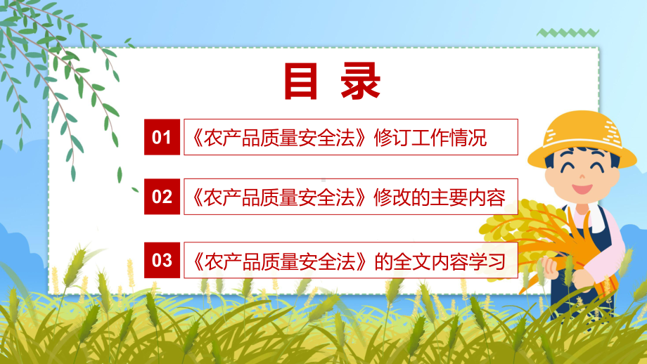 贯彻落实《农产品质量安全法》农产品质量安全法全文内容2022年《农产品质量安全法》宣讲(课件).pptx_第3页