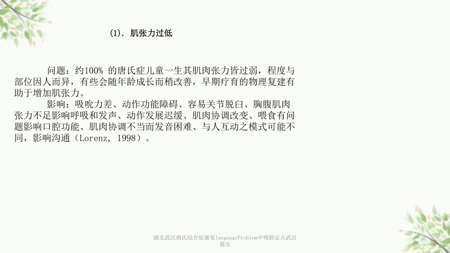 唐氏综合症康复languageProblem中残联定点课件.pptx_第3页