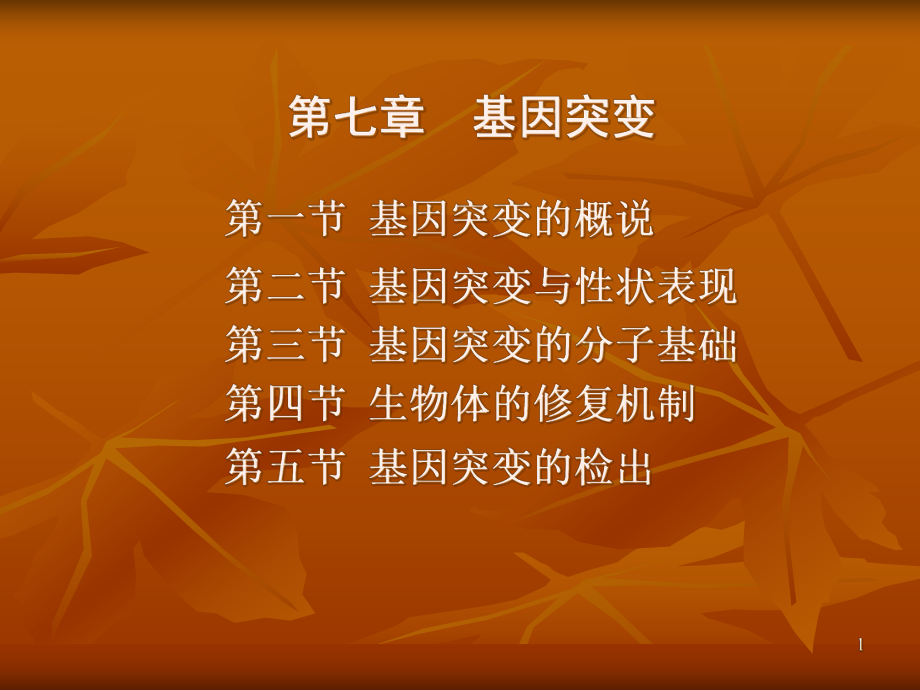 医学遗传学第7章基因突变课件.ppt_第1页