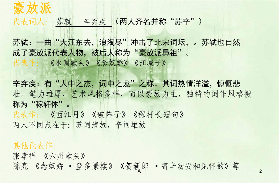 婉约词与豪放词的区别75838课件.ppt_第2页