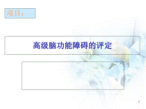 医学课件-高级脑功能评定课件.ppt