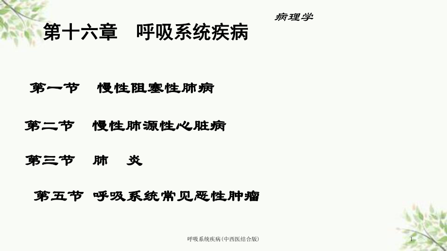 呼吸系统疾病(中西医结合版)课件.ppt_第1页