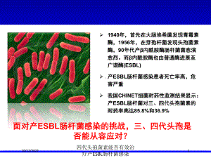 四代头孢菌素能否有效治疗产ESBL肠杆菌感染课件.ppt