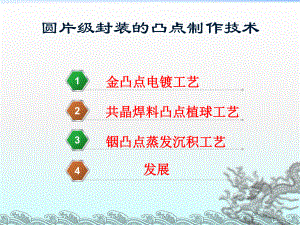 圆片级封装的凸点制作综述课件.ppt