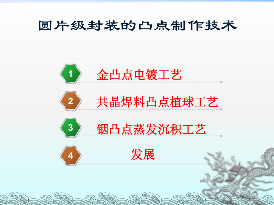 圆片级封装的凸点制作综述课件.ppt_第1页