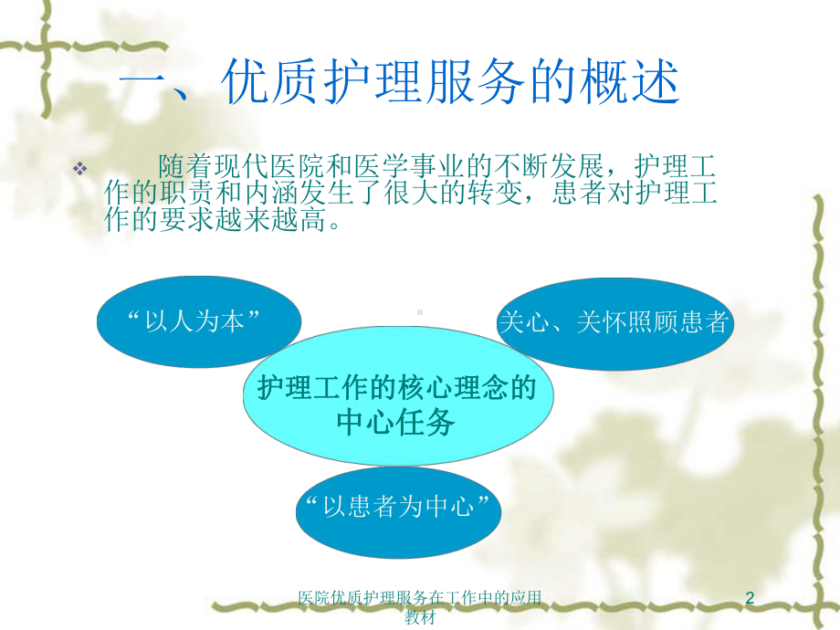 医院优质护理服务在工作中的应用教材培训课件.ppt_第2页