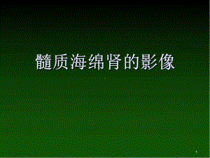 医学课件-髓质海绵肾影像表现课件.ppt