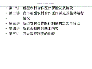 医疗保险之新型农村合作医疗保险课件.ppt