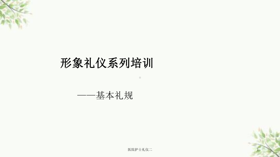 医院护士礼仪二课件.ppt_第1页