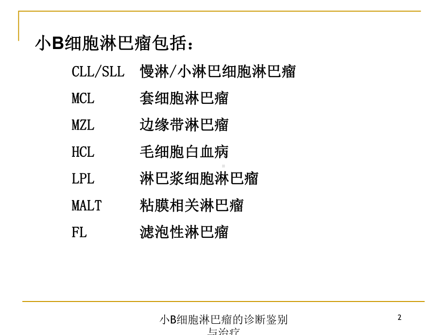 小B细胞淋巴瘤的诊断鉴别与治疗培训课件.ppt_第2页