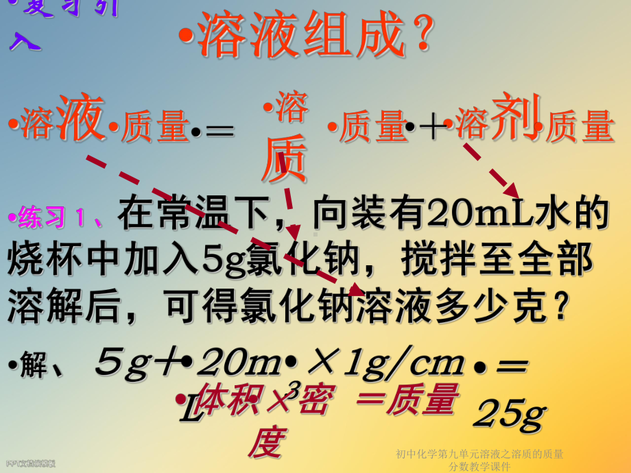 初中化学第九单元溶液之溶质的质量分数教学课件.ppt_第2页