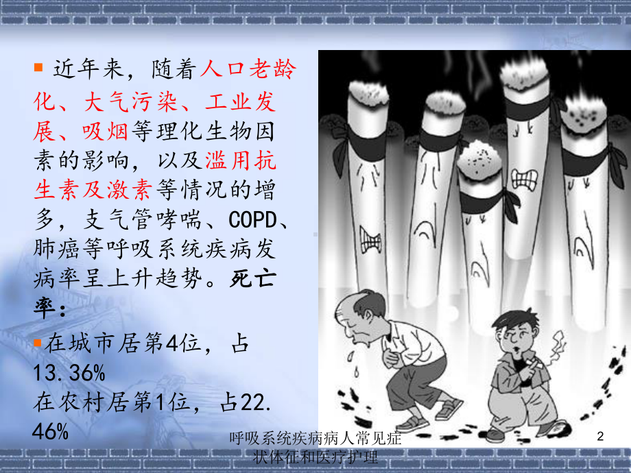 呼吸系统疾病病人常见症状体征和医疗护理培训课件.ppt_第2页